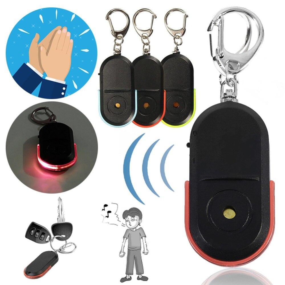 Anti-Lost Smart Pet  Trackers Key Finder Wireless Alarm Locator Keychain Whistle Sound LED Light Tracker Anti-Lost Device