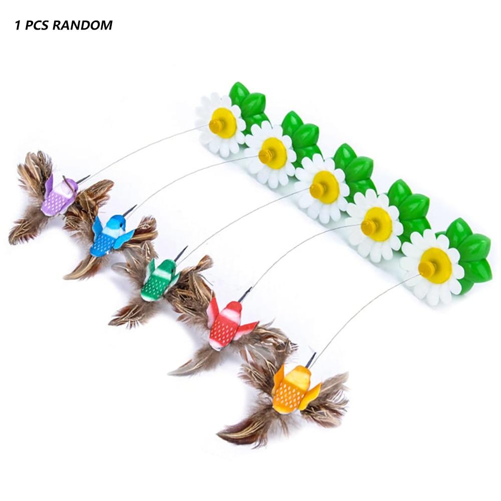 Automatic Electric Rotating Cat Toy Colorful Butterfly Bird Animal Shape Plastic Funny Pet Dog Kitten Interactive Training Toys