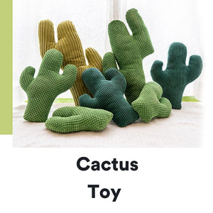 Cactus Catnip Cat Toy Pet Plush Chew Dog Toys Teeth Grinding Chewing Durable Tug Fetch Bite Toys for Small Medium Large Cat Dogs