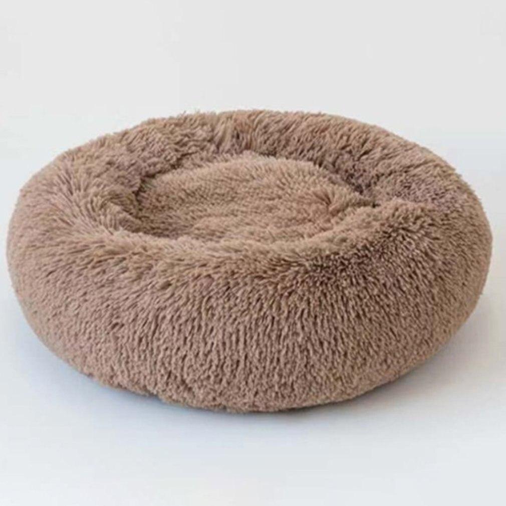 Calming Dog Cat Bed Round Super Soft Plush Pet Bed Marshmallow Cat Puppy Dog Nest Winter Warm Beds Sleeping Cushion