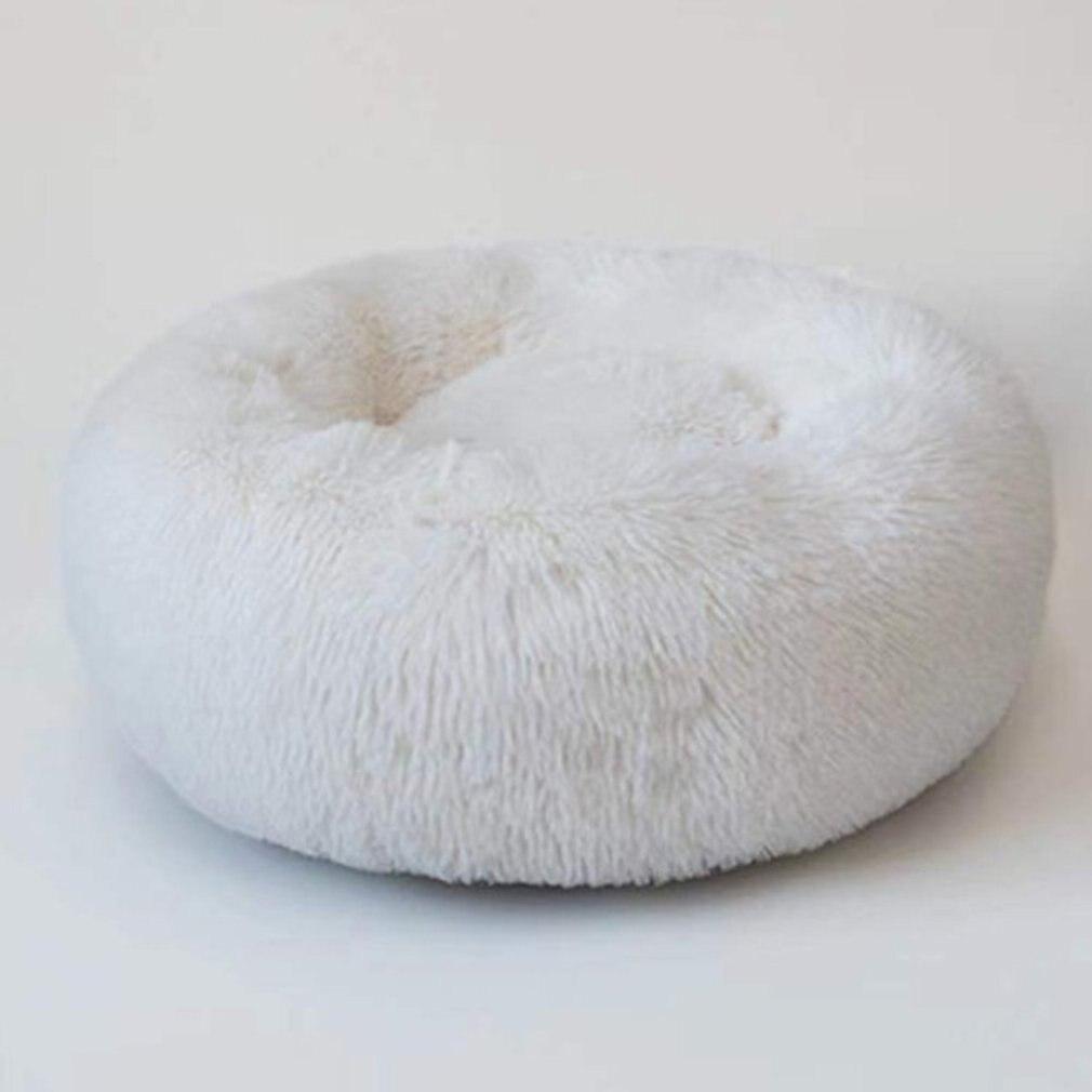 Calming Dog Cat Bed Round Super Soft Plush Pet Bed Marshmallow Cat Puppy Dog Nest Winter Warm Beds Sleeping Cushion