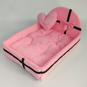 Cute Plush Cushion Pet Dog House Nest With Mat Warm Small Medium Dogs Pet Removable Mattress Cat Bed Dog Puppy Kennel