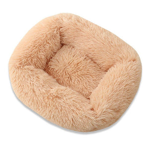 Long Plush Pet Bed Kennel Dog Square Cat Winter Warm Sleeping Bag Long Plush Puppy Cushion Mat Portable Cat Supplies 46/50/60cm