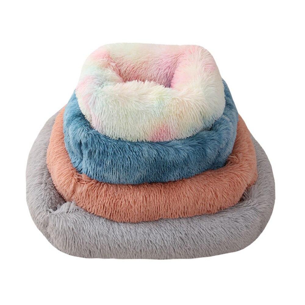 Long Plush Pet Bed Kennel Dog Square Cat Winter Warm Sleeping Bag Long Plush Puppy Cushion Mat Portable Cat Supplies 46/50/60cm