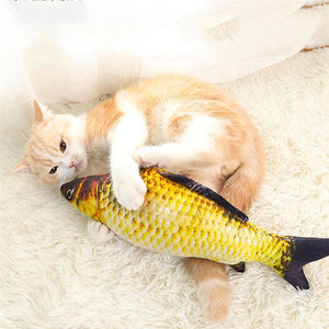 Pet Soft Plush 3D Fish Shape Cat Toy Interactive Gifts Fish Catnip Toys Stuffed Pillow Doll Simulation Fish Playing Toy For Pet