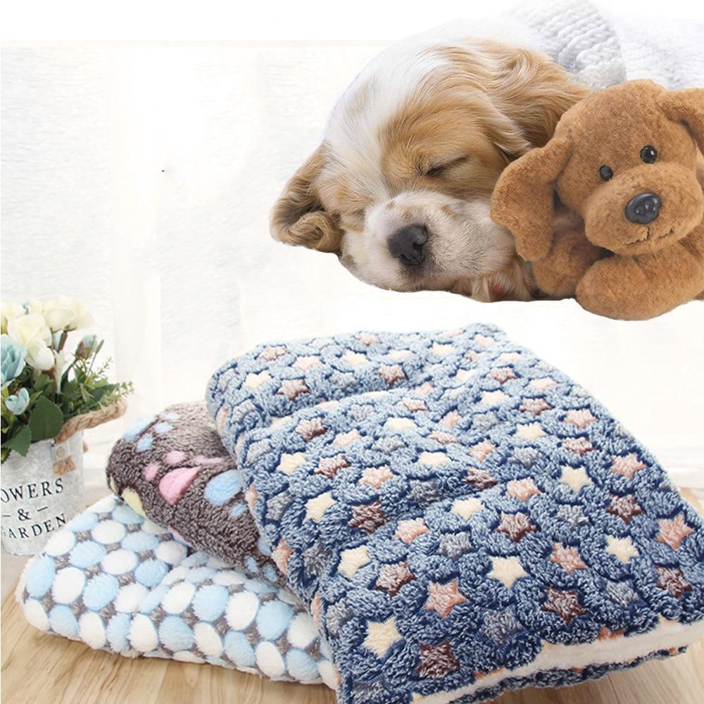 Soft Flannel Pet Mat Dog Bed Thicken Warm Cat Dog Blanket Puppy Sleeping Cover Towel Cushion for small Medium Large Dogs